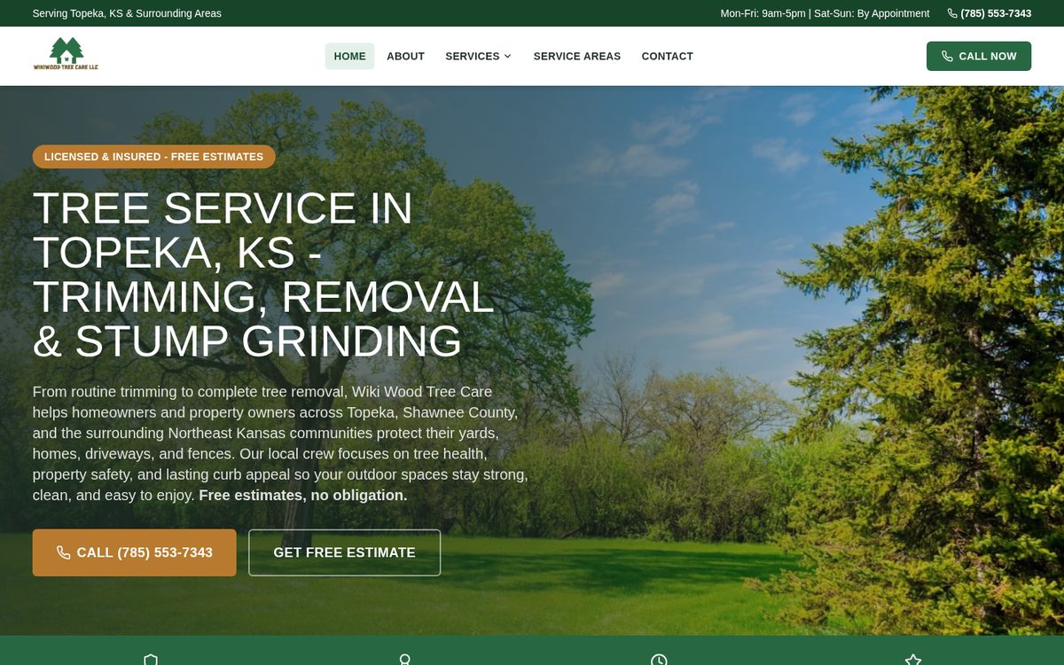 Wiki Wood Tree Care website screenshot